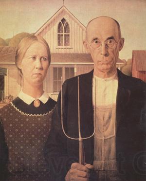 Grant Wood American Gothic (nn03) Norge oil painting art